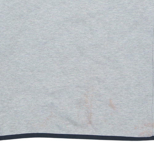 Nike Men's Grey Small Pullover Crew Neck Sweatshirt Zip Pocket