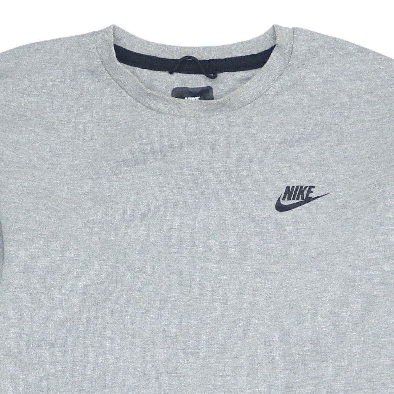 Nike Men's Grey Small Pullover Crew Neck Sweatshirt Zip Pocket