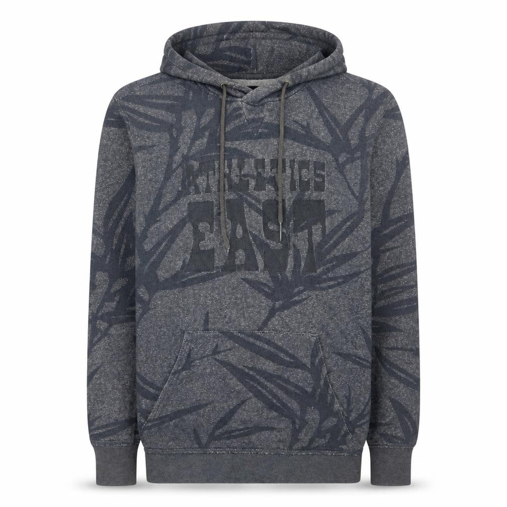 Front view of Nike Men's Grey Pullover Hoodie Small Athletics East Graphic Sweatshirt