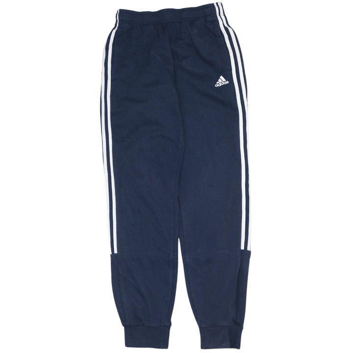 Adidas Men Blue Jogger Trousers S Regular Tapered Fleece