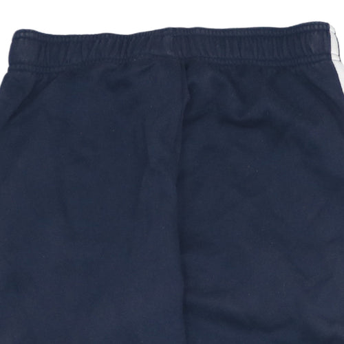 Adidas Men Blue Jogger Trousers S Regular Tapered Fleece