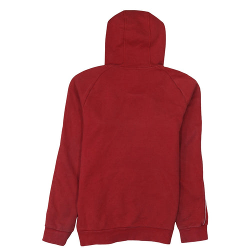Adidas Men's Red Pullover Hoodie Small Embroidered Sports Style