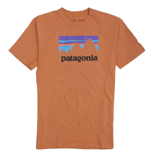 Patagonia Men's Brown Short Sleeve Logo Regular Fit T-Shirt Size S