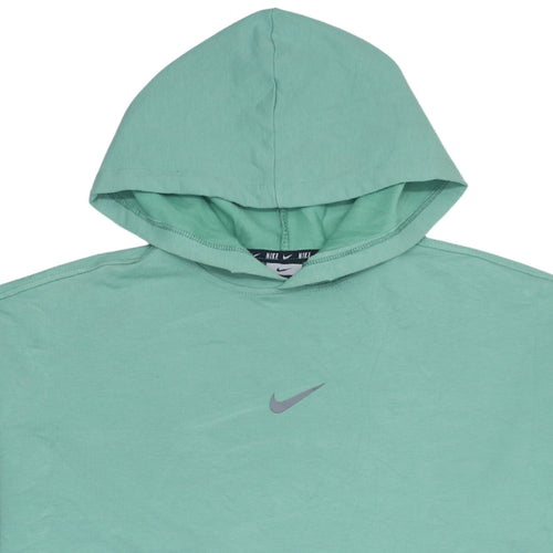 Nike Men Green Pullover Hoodie M Regular Fit Lightweight Sportswear