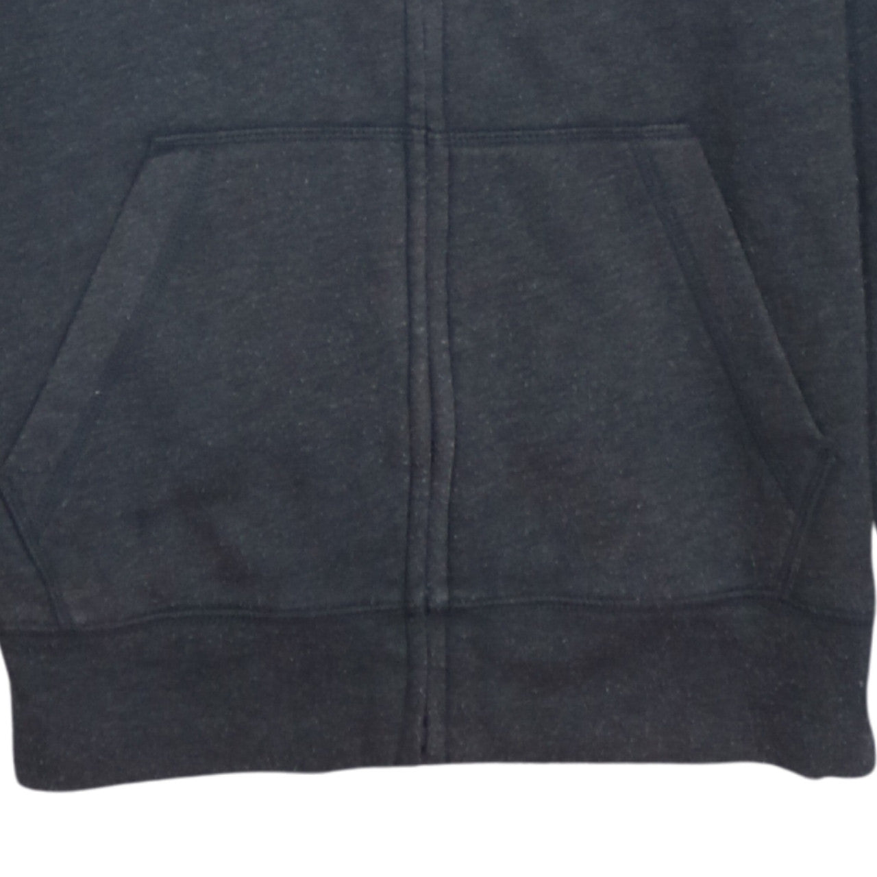 GAP Boys Grey Full Zip Hoodie Size 12 Years Fleece Cotton Logo Zip