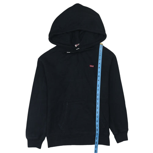 Levi's Mens Black Pullover Hoodie XS Cotton Fleece Sweatshirt