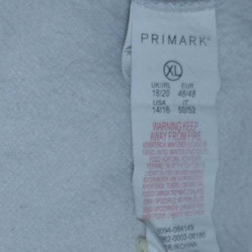 Disney Primark Women's White Mickey Mouse Pullover Hoodie XL