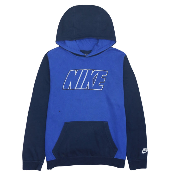 Nike Boys Blue Pullover Hoodie XL 13-15 Years Graphic Logo Fleece