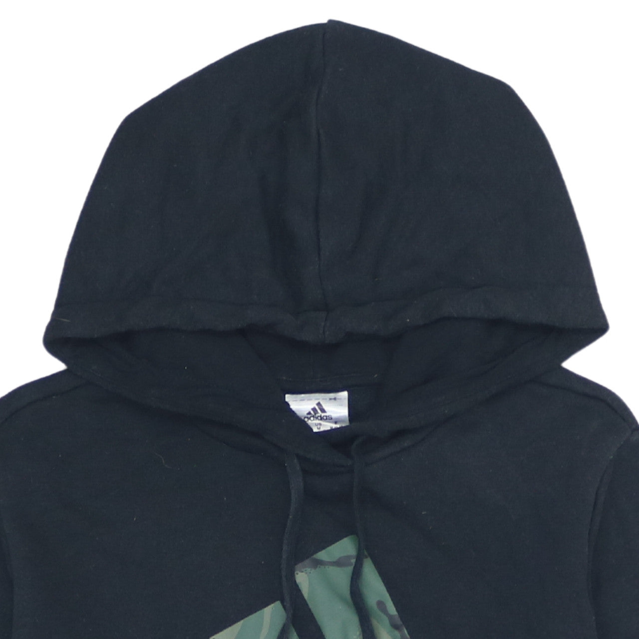 Adidas Womens Black Camouflage Logo Pullover Hoodie Size M