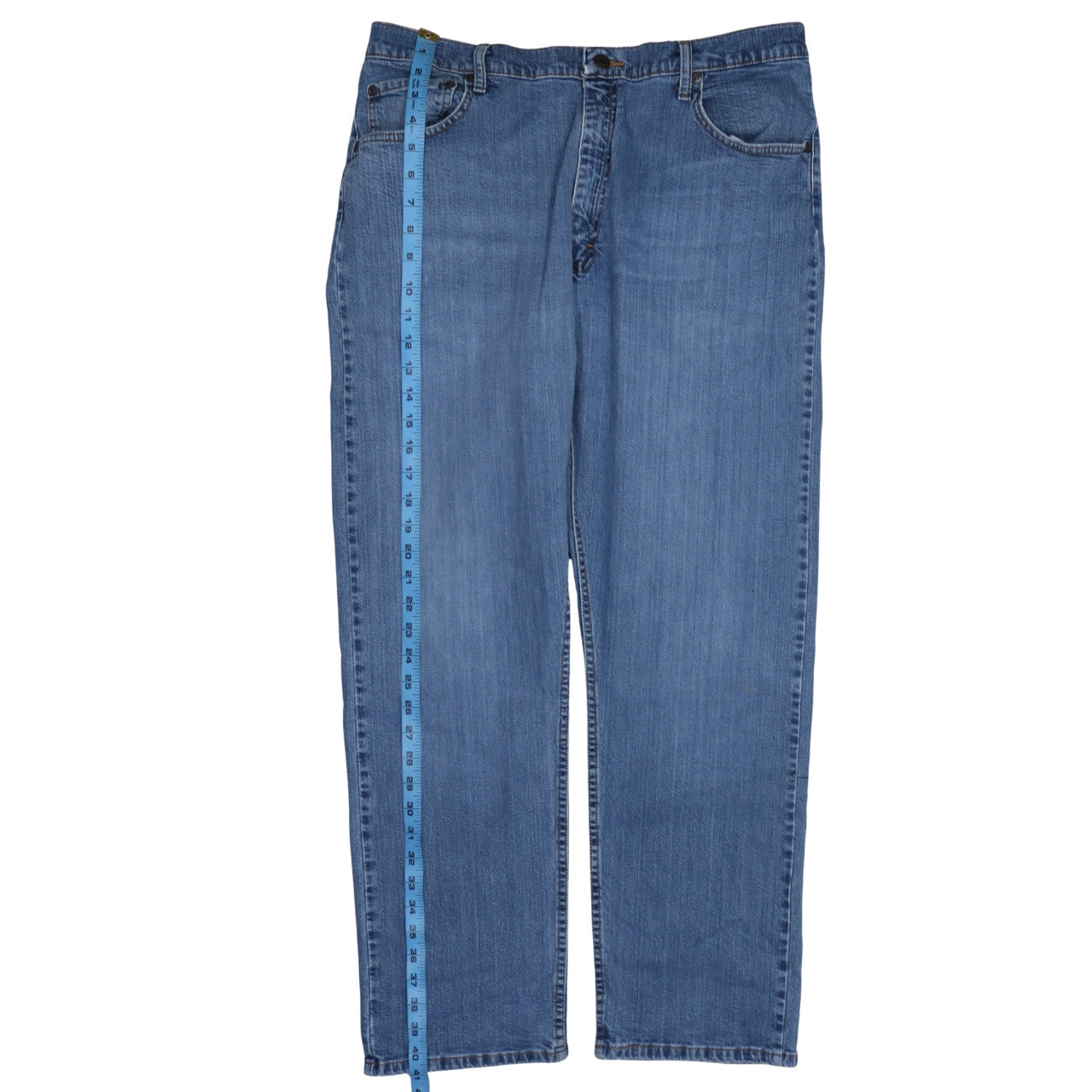 Wrangler Men's Blue Relaxed Fit Straight Denim Jeans 38W x 30L