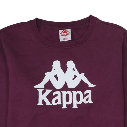 Kappa Men's Purple Logo Crew Neck Sweatshirt Size L