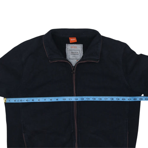 Hugo Boss Men's Black XL Basic Full Zip Cotton Activewear Jacket
