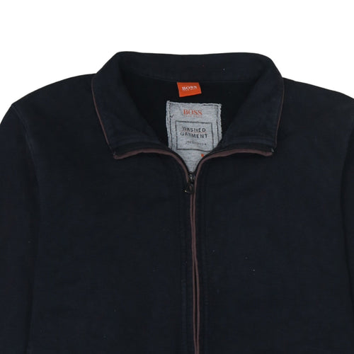 Hugo Boss Men's Black XL Basic Full Zip Cotton Activewear Jacket
