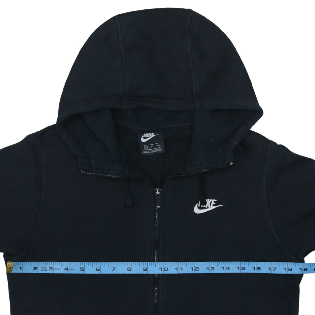 Nike Men's Black Full Zip Hoodie Sweatshirt Size S