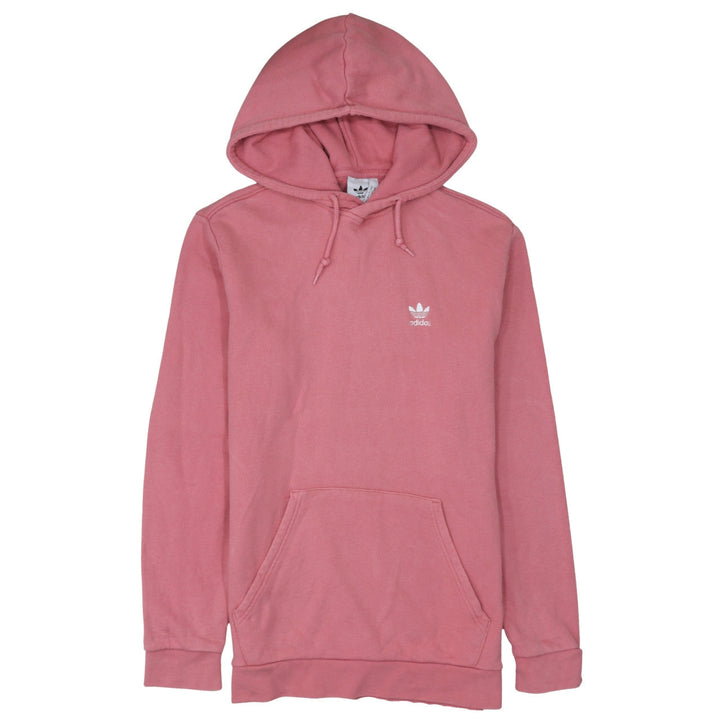Adidas Men's Pink Pullover Hoodie M Logo Fleece Sweatshirt