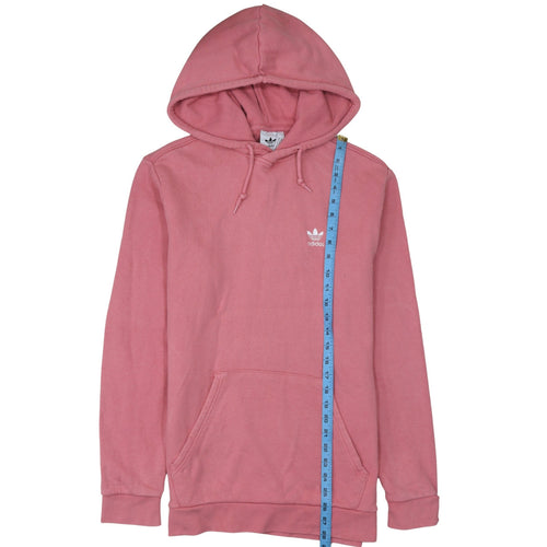 Adidas Men's Pink Pullover Hoodie M Logo Fleece Sweatshirt