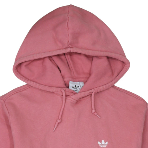 Adidas Men's Pink Pullover Hoodie M Logo Fleece Sweatshirt