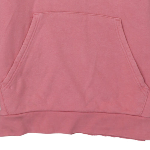 Adidas Men's Pink Pullover Hoodie M Logo Fleece Sweatshirt