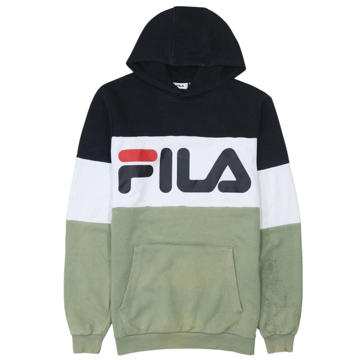 FILA Men's Multicoloured XS Pullover Hoodie with Logo Print