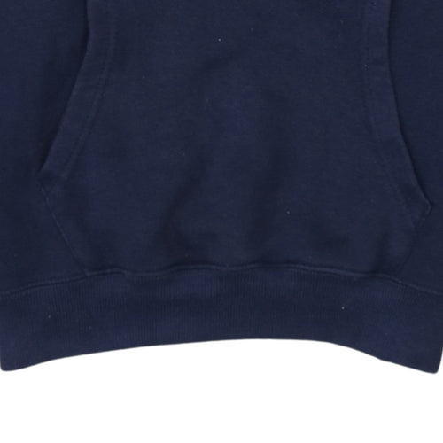 Nike Men's Blue Pullover Hoodie Small Logo Fleece Sweatshirt