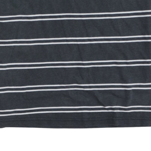 Puma Men's Black Striped Crew Neck Short Sleeve T-Shirt Size M