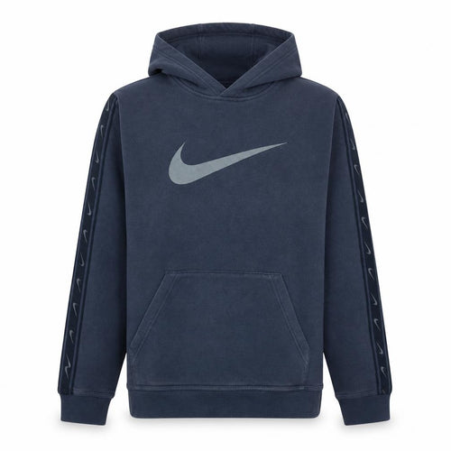 Nike Boys Blue XL Pullover Hoodie with Large Swoosh Logo and Kangaroo Pocket