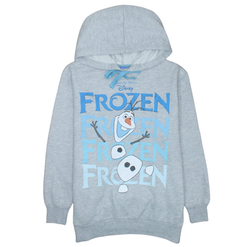 Disney Frozen Olaf Grey Hoodie Girls Size 14 Pullover Sweatshirt