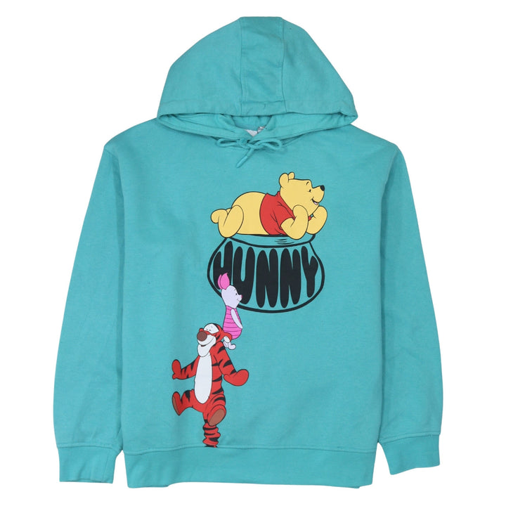 Disney Primark Women Teal Winnie the Pooh Pullover Hoodie Size 12/14