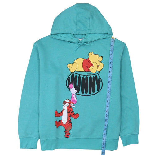 Disney Primark Women Teal Winnie the Pooh Pullover Hoodie Size 12/14