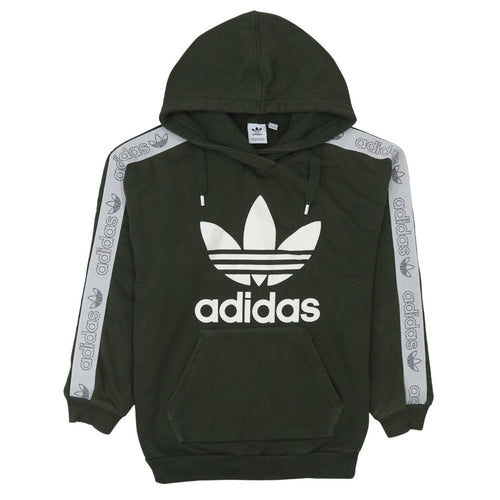 Adidas Womens Military Green Hoodie XS Pullover Logo Hooded Sweatshirt