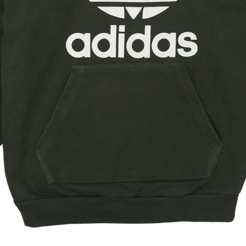 Adidas Womens Military Green Hoodie XS Pullover Logo Hooded Sweatshirt
