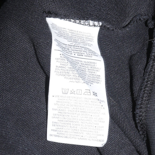 Nike Womens Black XS 1/4 Zip Logo Oversized Sweatshirt