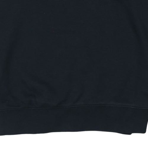 Nike Womens Black XS 1/4 Zip Logo Oversized Sweatshirt