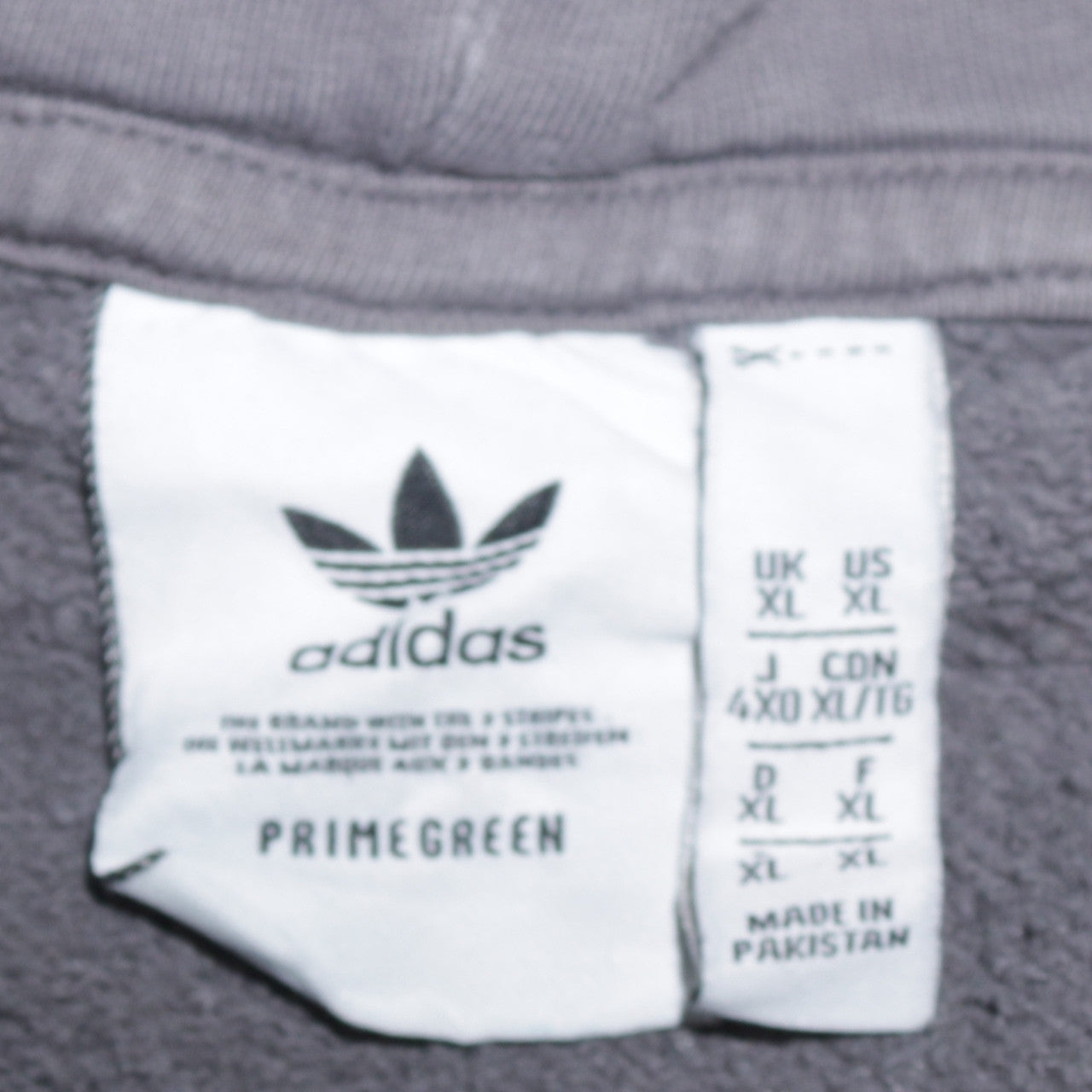 Adidas Men’s Grey XL Pullover Hoodie Fleece Sweatshirt