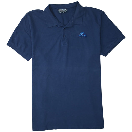Kappa Men’s Blue 3XL Cotton Polo Shirt Embroidered Logo