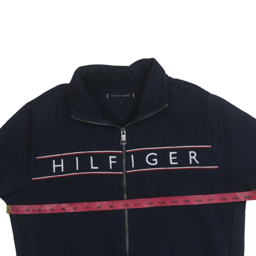Tommy Hilfiger Men's Blue Track Jacket S Full Zip Cotton Blend