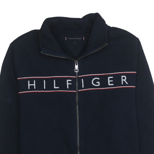 Tommy Hilfiger Men's Blue Track Jacket S Full Zip Cotton Blend