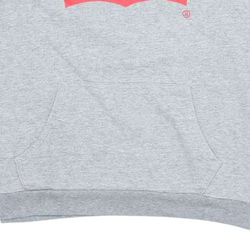 Levi's Boys Grey Pullover Logo Hoodie Size 16 Years Regular Fit