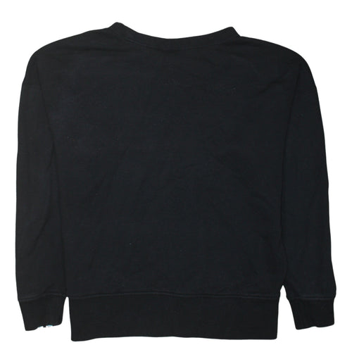 Adidas Women Black Crew Neck Pullover Sweatshirt Size 8