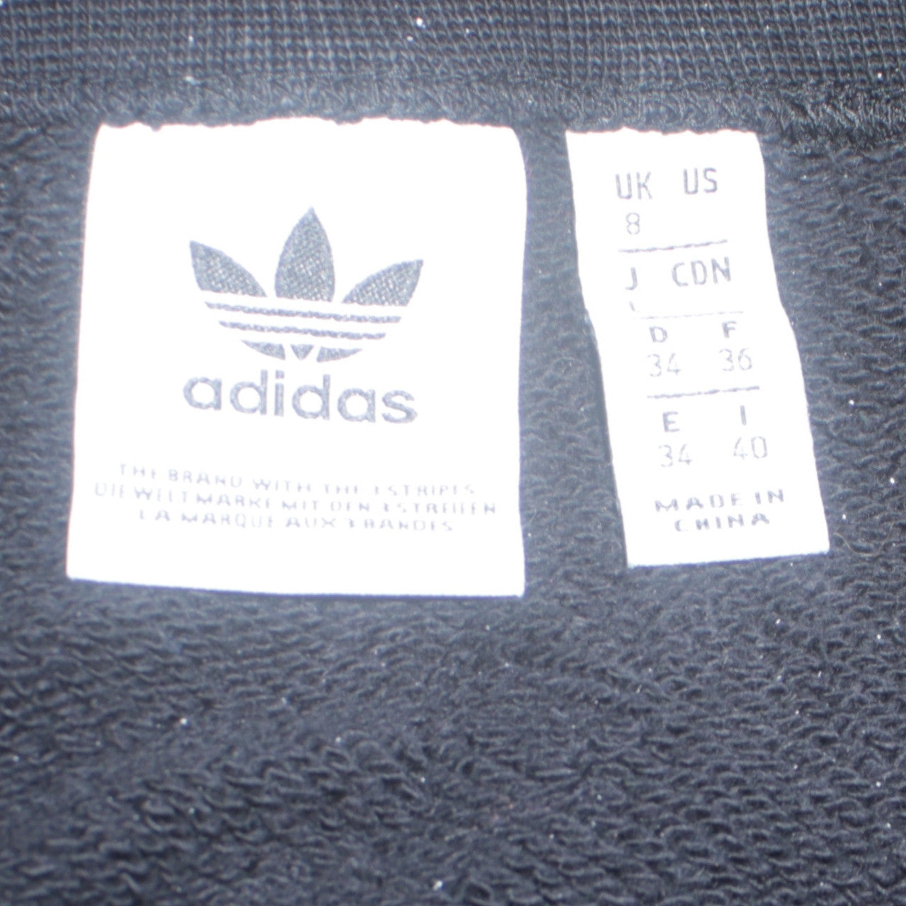 Adidas Women Black Crew Neck Pullover Sweatshirt Size 8
