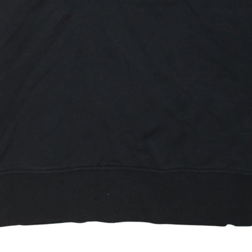 Adidas Women Black Crew Neck Pullover Sweatshirt Size 8