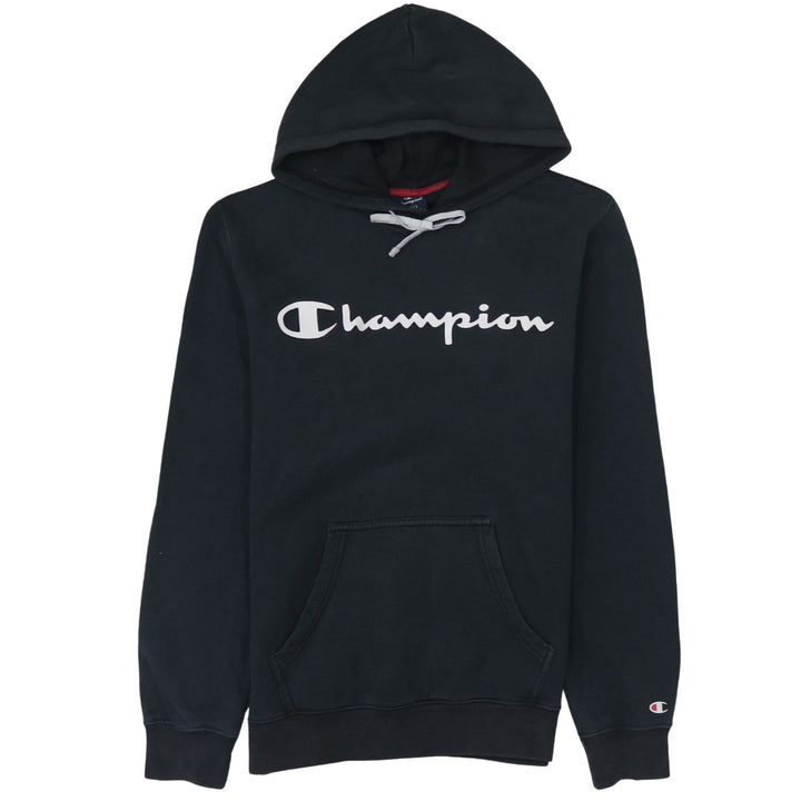 Champion Men’s Black Pullover Hoodie Small Logo Athletic Fleece