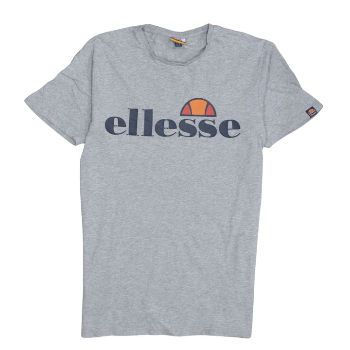 Ellesse Men's Grey Small Crew Neck Short Sleeve Logo Sports T-Shirt