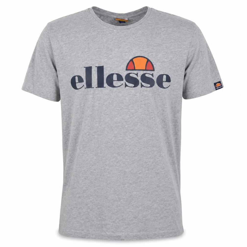 Ellesse Men's Grey Small Crew Neck Short Sleeve Logo Sports T-Shirt