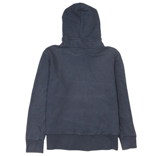 Adidas Women Blue Pullover Hoodie Size 12 Kangaroo Pocket Casual