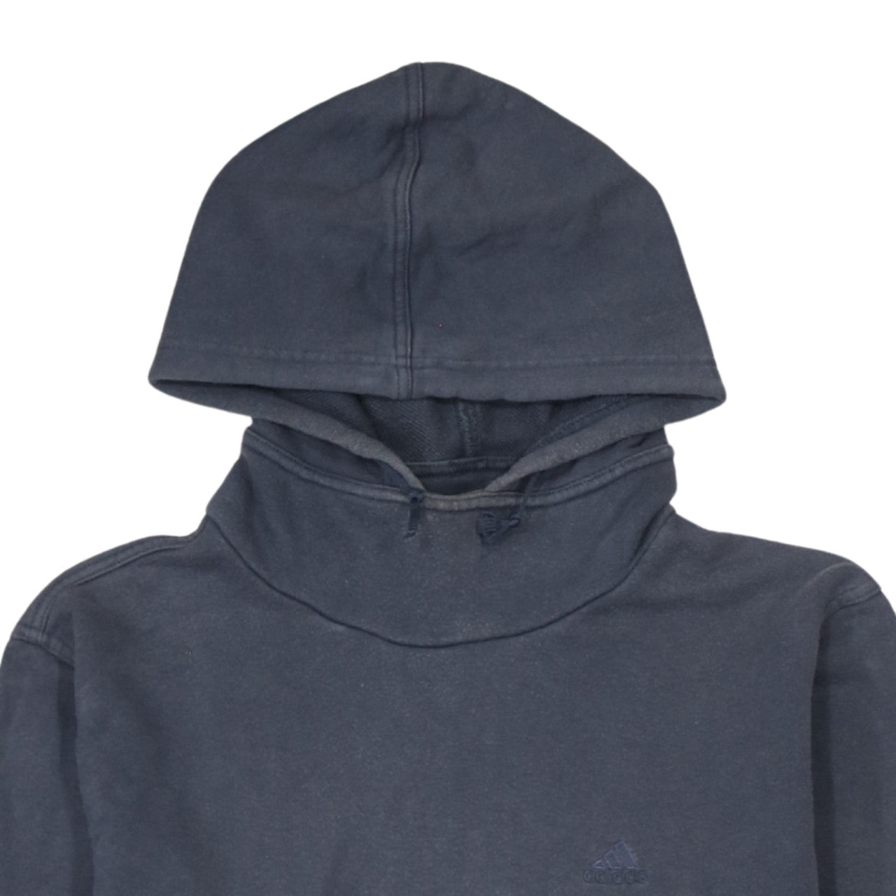 Adidas Women Blue Pullover Hoodie Size 12 Kangaroo Pocket Casual