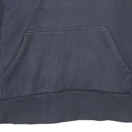 Adidas Women Blue Pullover Hoodie Size 12 Kangaroo Pocket Casual