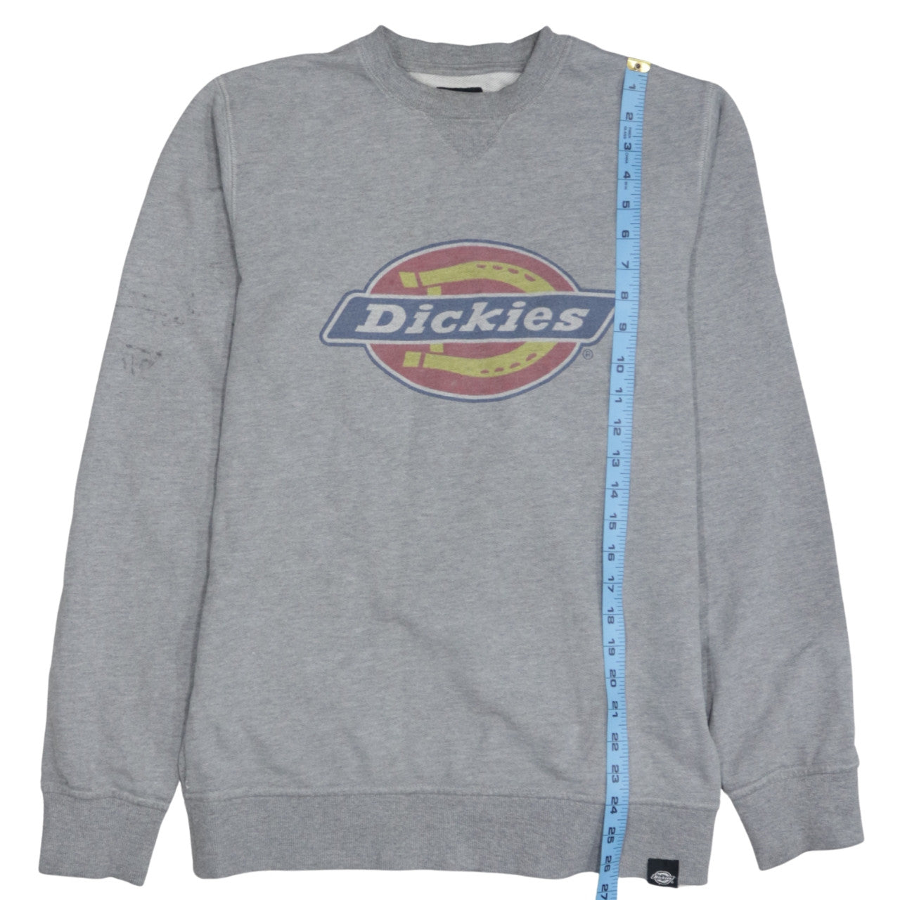 Dickies Men's Grey Small Crew Neck Pullover Sweatshirt