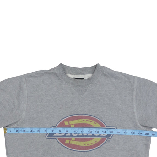 Dickies Men's Grey Small Crew Neck Pullover Sweatshirt
