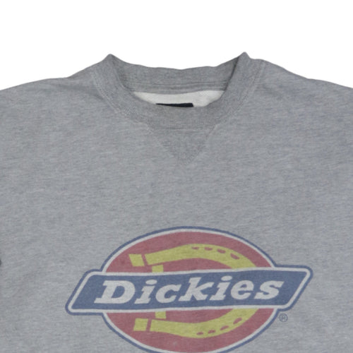 Dickies Men's Grey Small Crew Neck Pullover Sweatshirt